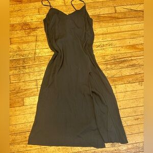 Black reformation dress with slit